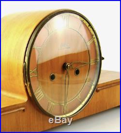 Vintage Mid Century Modern mantel clock art deco german Bauhaus SHIPS from USA