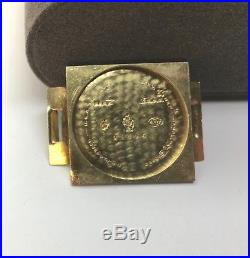 Vintage Movado Art Deco Travel Clock in 0.935 Silver/Enamel Case 15 Jewel Manual