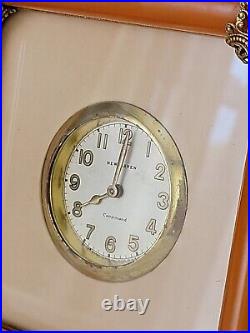 Vintage New Haven Butterscotch Bakelite Ormolu Brass Windup Clock Works