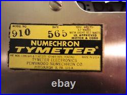 Vintage Pennwood Numechron Tymeter FLIP CLOCK Model No. 910 Works