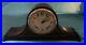 Vintage Plymouth Strike Tambour Mantle Clock 8 Day Chime Pendulum Ball & Key