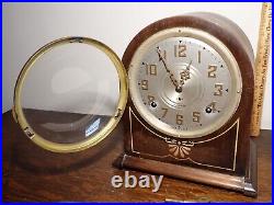 Vintage Plymouth wind up Mantle Clock with key, Fully functional