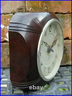 Vintage Rare Art Deco Bakelite Smiths SECTRIC Office Wall Clock