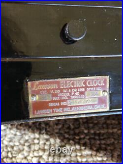 Vintage Rare Art Deco Zephyr Lawson Clock Rebuilt 1930s