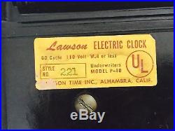 Vintage Rare Bakelite Lawson P40 221 Art Deco Electric Clock Works-digital