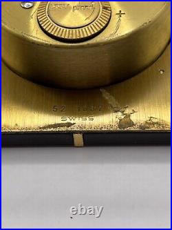 Vintage Retro Imhoff Turler Swiss Travel Desk Clock Quartz Art Deco 30s 40s