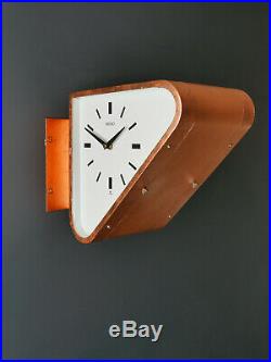 Vintage Seiko Double Sided Ship's Clock Copper Leaf Art Deco style