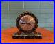Vintage Sessions Art Deco Electric Mantel Clock Black Marble & Brass Works