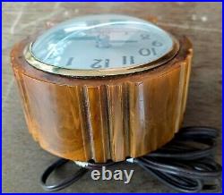 Vintage Sessions Butterscotch Catalin Clock, Nice Color. Read Auction. Look