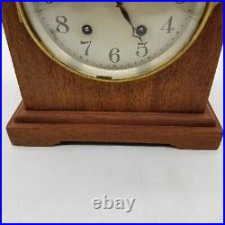 Vintage Seth Thomas Cathedral Style Wood Frame Mantle Clock Home Decor READ