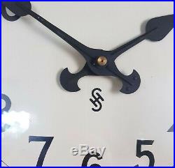 Vintage Siemens Halske Wall Clock Art Deco Industrieal Fabrikuhr Nebenuhr