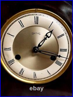 Vintage Smith's 8 Day Time and Strike Art Deco Shelf Clock Bakelite Nice Working