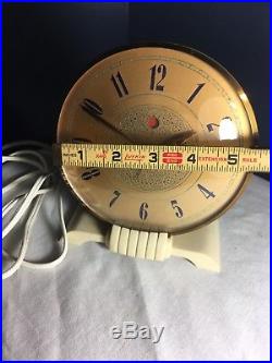 Vintage Stunning 1940s Art Deco GE 7H134 Telechron Alarm Clock Model Helper