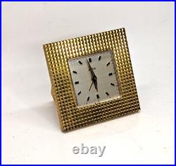 Vintage Swiss ANGELUS 8-Day Travel Alarm Clock 1109 WORKS