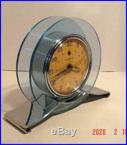 Vintage Telechron / Ge Art Deco Lucite Chrome Clock