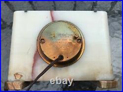 Vintage Telechron Model 4B155 Hampshire Pedara Onyx Art Deco Clock