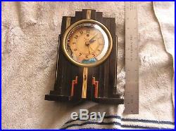 Vintage Telechron Skyscraper Art Deco Bakelite Clock