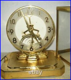 Vintage Unitime Atmos-Style Clock Model 999 United Time New York Electric Runs