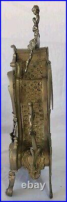 Vintage Uranio Brass Quartz Clock West Germany 16inx9inx4in Tested Very Good