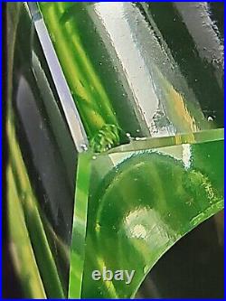 Vintage Uranium Glass True Art Deco 1930s Japanese Desk Table Clock Mount AS IS