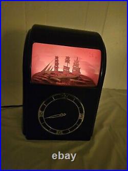 Vintage Vitascope Electric Clock Art Deco Bakelite Case Ship Great Britain Rare