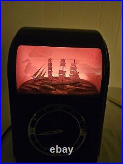 Vintage Vitascope Electric Clock Art Deco Bakelite Case Ship Great Britain Rare