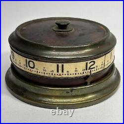 Vintage West Germany Florn Rotary Tape Measure Novelty Desk Clock, See Video