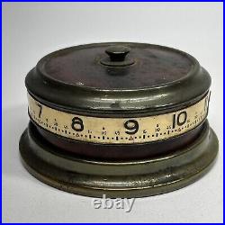 Vintage West Germany Florn Rotary Tape Measure Novelty Desk Clock, See Video