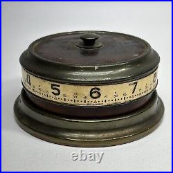 Vintage West Germany Florn Rotary Tape Measure Novelty Desk Clock, See Video