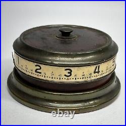 Vintage West Germany Florn Rotary Tape Measure Novelty Desk Clock, See Video