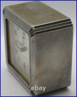 Vintage Westclox Dura Metal Case Small Alarm Clock Art Deco Model 61-j, Working