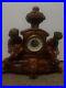 Vintage Western Germany Cherubs Ceramic Mantle Desk Clock Heavy 10 lbs