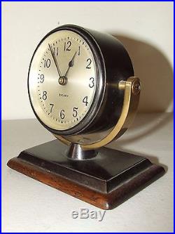 Vintage Working CHELSEA Clock Co. Bronze Art Deco Desk Mantel Shelf Clock