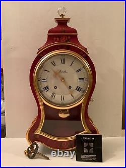 Vintage ZENITH SWISS 8-Day Wall/Mantle CLOCK/ 2 Bell Chime/ Painted Case. Works