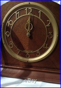 Vintage art deco Seth Thomas electric mantle clock Model 3695 Wood Beautiful