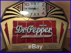 Vintage dr pepper Art Deco Clock