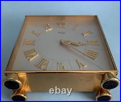 Vintage-imhof-art Deco Style-desk Clock-15 Jewels-swiss-working-accurate Time