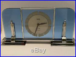 Vintage pendule art deco JAEGER LECOULTRE modernist desk clock 1930