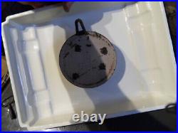 Vintage pendule clock horloge hur faience JAZ mecanique art deco cuisine 40.50's