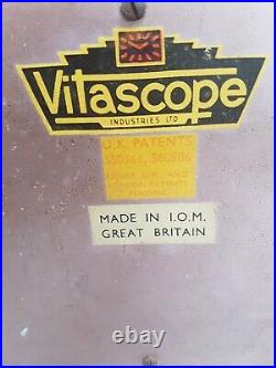 Vitascope 1941 Electric Cream Bakelite Clock With Sail Ship Rare