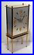 Vtg 1950’s Telechron Mid Century Modern Brass Legs 5H67 Mantle Clock Art Deco