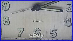 Vtg Art Deco Imhof Swiss 8 Day 1930s Odeon Style Chrome Mantle Alarm Clock