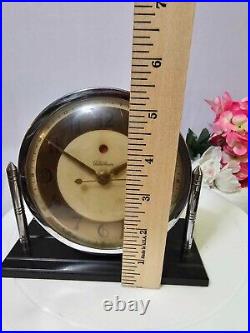 Vtg Art Deco Warren Telechron Electric Chrome Clock Model 4f51-b Made Usa-read