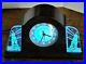 Vtg Lackner neon clock art deco works + glows bakelite h866