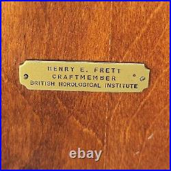 Vtg Mantle Clock Elliott Of London Henry E Frett British Horological Institute