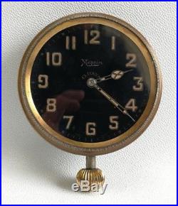 Vtg Mappin Art Deco Car Dashboard Black Ceramic Face 8 Day Goliath Clock Watch