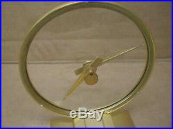 Vtg Original Jefferson Golden Hour Electric Mystery Clock Works Art Deco USA