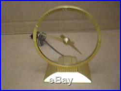 Vtg Original Jefferson Golden Hour Electric Mystery Clock Works Art Deco USA