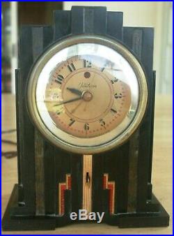 Vtg Telechron Electrolarm 700 Art Deco Skyscraper Style Clock, Working, with Alarm