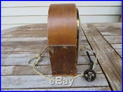 WOOD CASE ART DECO TELECHRON ELECTRIC CLOCK DORIC MODEL #5F51 1930's
